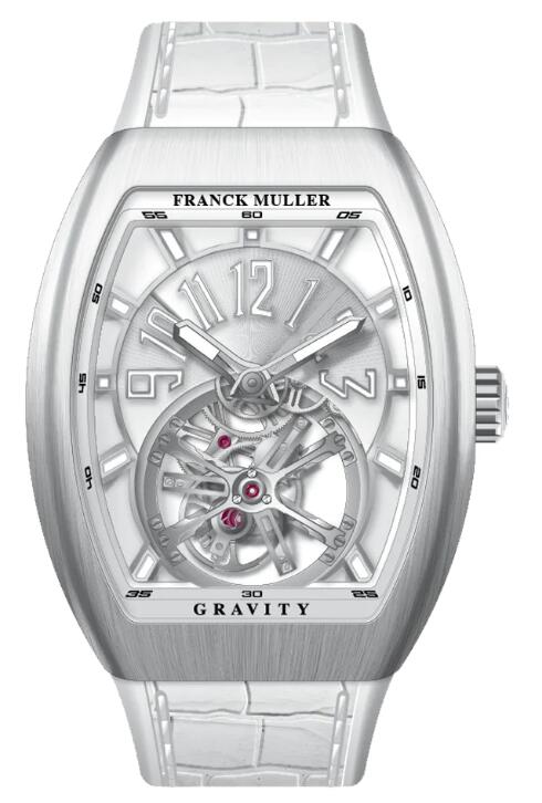 Buy Franck Muller Vanguard Gravity Tourbillon Brushed Stainless Steel - White Replica Watch for sale Cheap Price V 41 T GRAVITY CS (BC) (BR) (AC) (BLC BLC ACBR)